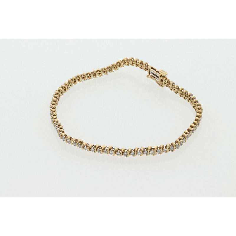 10k Gold 1.ctw Dmond Tennis Brcelet3.4x7"W5.7*