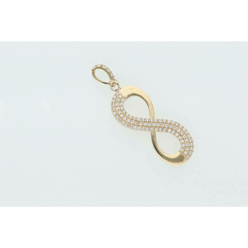 14 Karat Gold & CZ Infinity Charm W:2.0