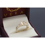 14K Yellow Gold Woman Belt Ring