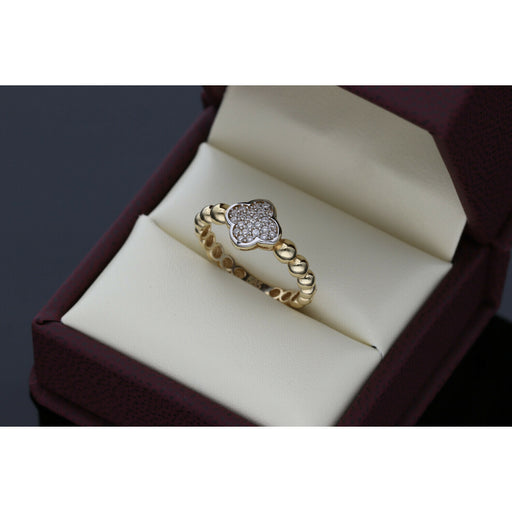 Real Gold Clover Ring in a beautiful Box.