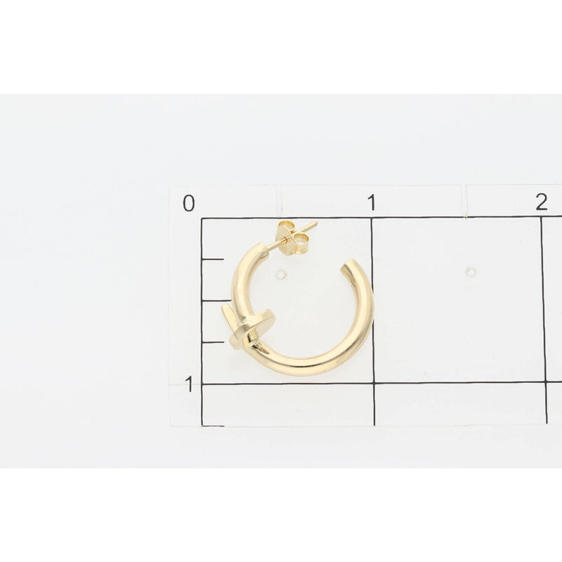 14k Real Gold Stud Nail earrings 