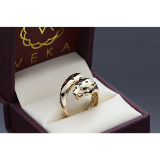14 Karat Gold Panther Leopard Ring