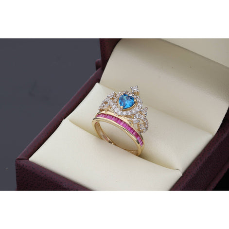 Crown Shape 14 Karat Gold Ring for 15th birthday