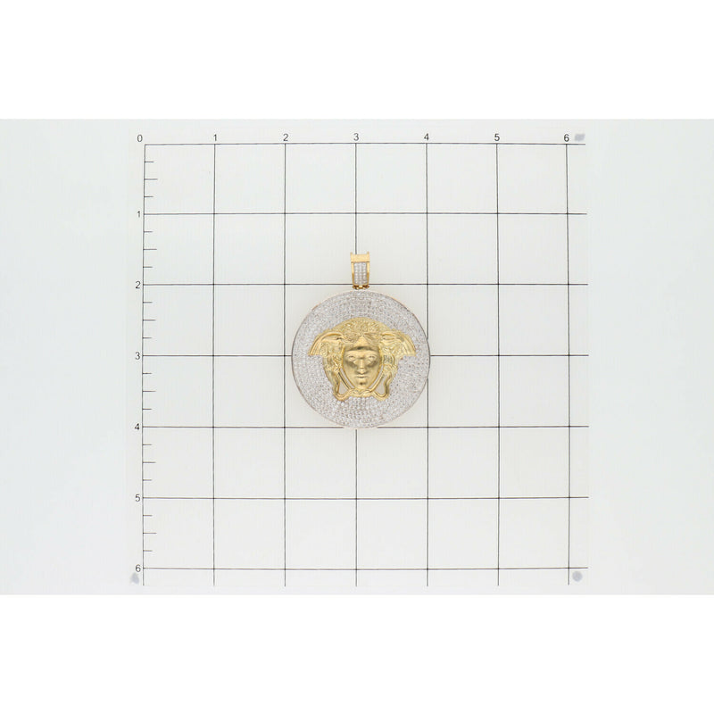10K Gold Cz Medusa Charm