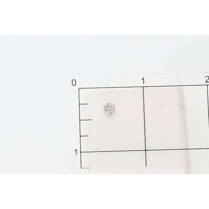 10 Karat Gold 0.16ctw A25Diamond Flower Earring