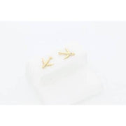 Gold & Cz Airplain Earring