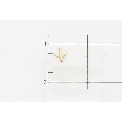 14K Gold & Cz Airplain Earring