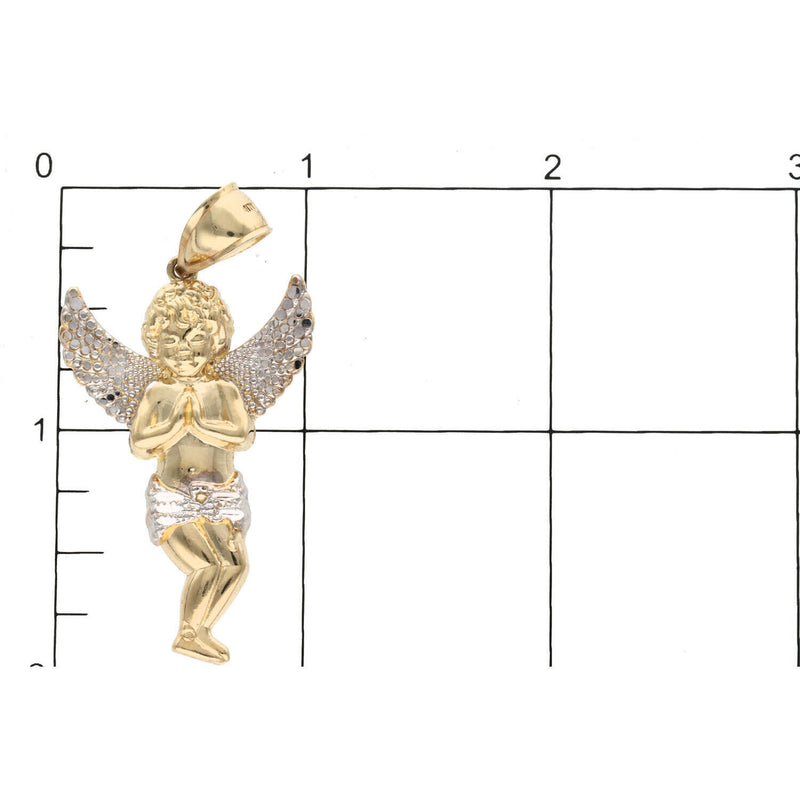 10 karat Gold Two Tone Angel Charm
