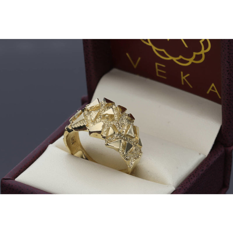10K Gold Nugget Ring S:12 W:8.5