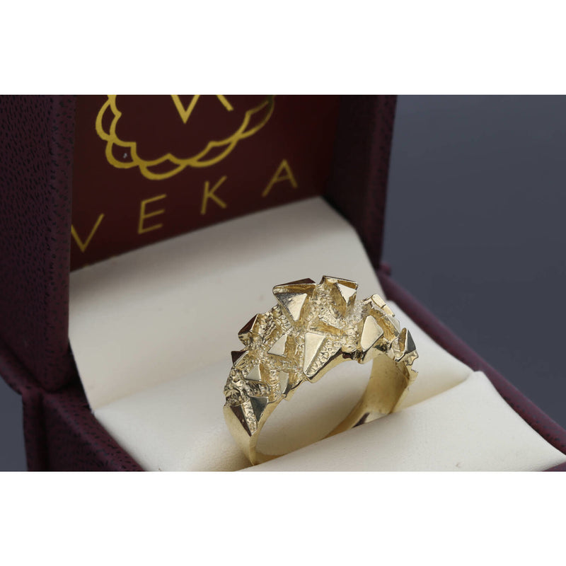 10K Gold Nugget Ring S:12 W:8.5