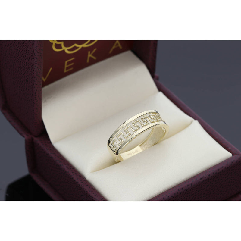 10K Gold Maze Style Band