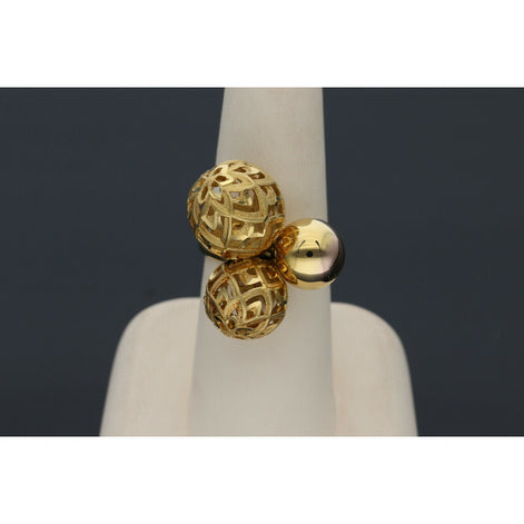 14 Karat Gold 3 balls Ring