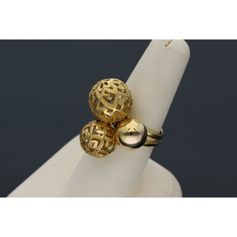 14 Karat Gold 3 balls Ring