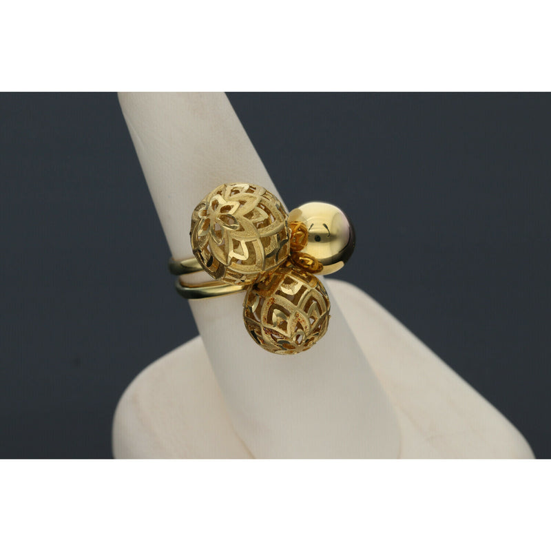 14 Karat Gold 3 balls Ring