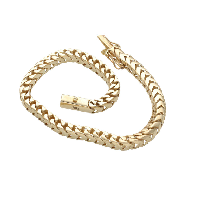 14K Gold Franco Brac Box lock 4.7 x 8" W:14.3