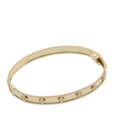 14 Karat Gold & Cz Bangle