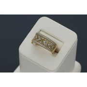 10 Karat Gold and Zirc Spike Band Ring