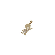 Gold & cz Boy Charm 