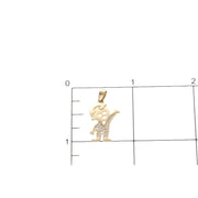 14K Gold & cz Boy Charm W:1.4