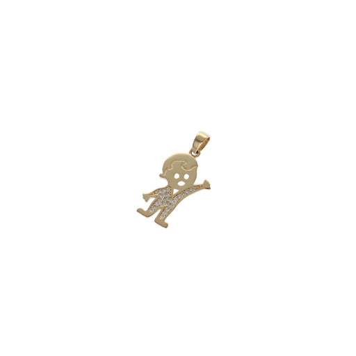 Gold & cz Boy Charm 