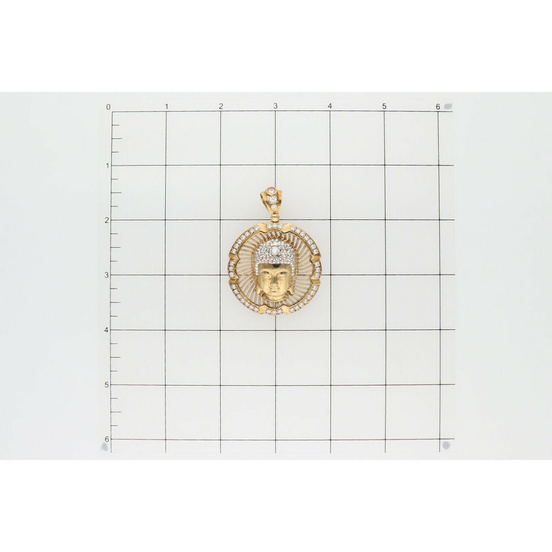 10 Karat Gold & Cz India Buddha Medal Charm