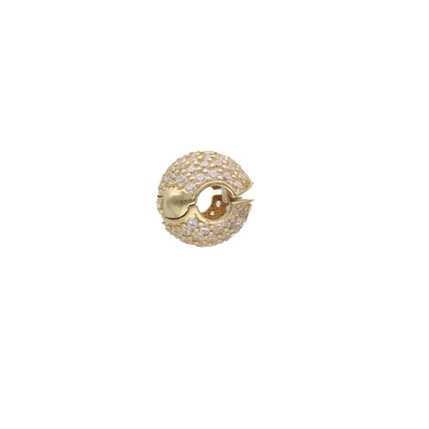 14k Gold & CZ Pa Locks W: 1.5g