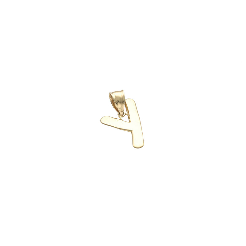 10 karat Gold " Y " Letter Charm W:0.7