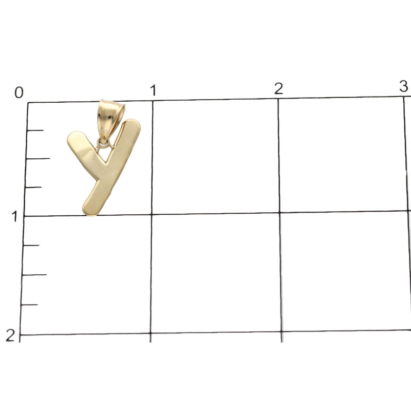 10 karat Gold " Y " Letter Charm W:0.7