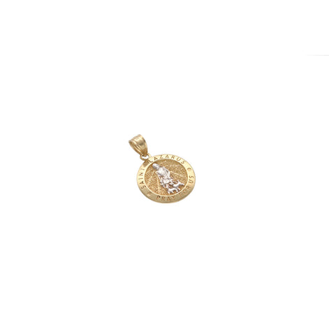 10 Karat Gold 2 Tone St Lazaro Medal W:1.2