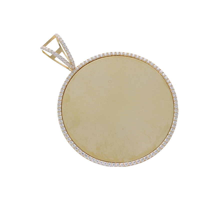 10K Gold & CZ Photo Medal W:10.3