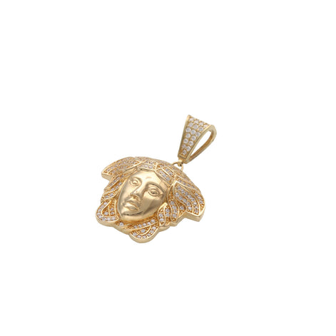 Gold & Cz Medusa Charm