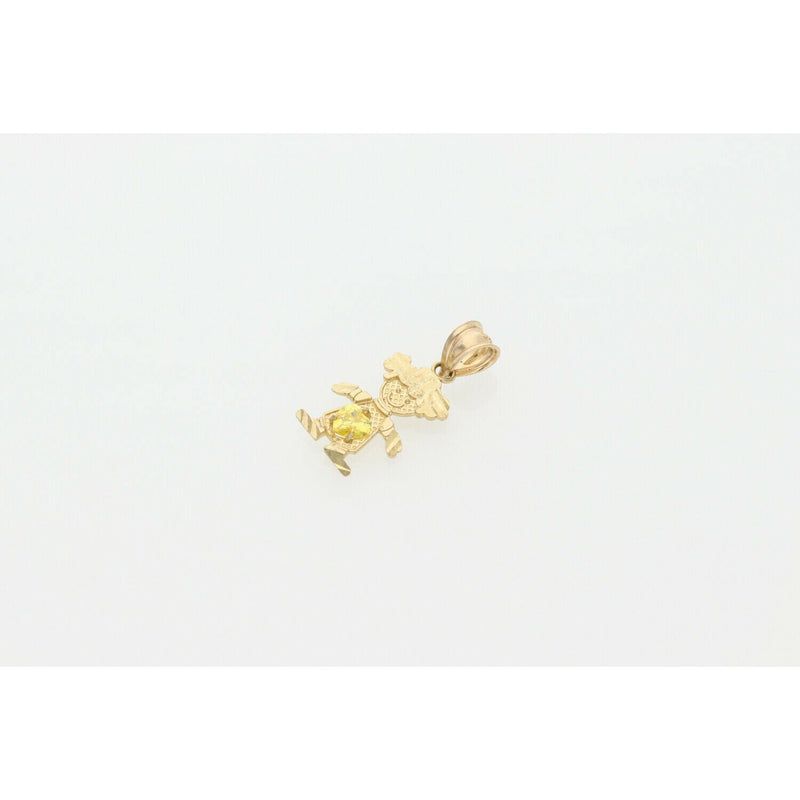 10KGCz Yellow or Pink Children Shape Charm W:1.0