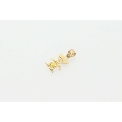 10KGCz Yellow or Pink Children Shape Charm W:1.0