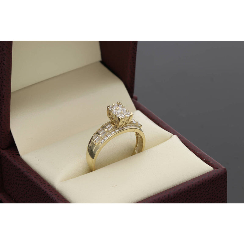 10K Gold & Cz No.3 Cinderella Ring
