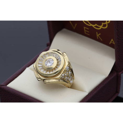 10 Karat Gold Circle Fancy Ring