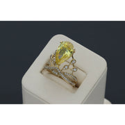10 Karat Gold and Zirc Crown Ring