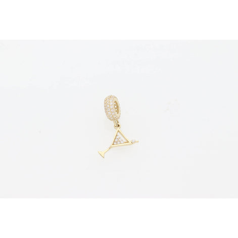 14K Gold & CZ Cup Charm W:1.4