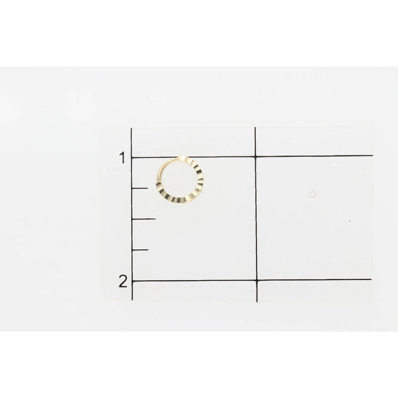 14K Gold & CZ Diam Cut Hoops W:0.9