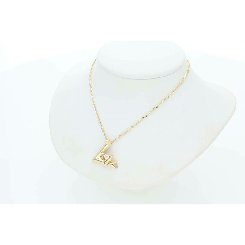 14 Karat Gold & Cz Double "V" Chain 1.2mm x 18" W: 5.1gr~
