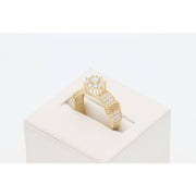 Gold Wedding Maze Engagement with center stone