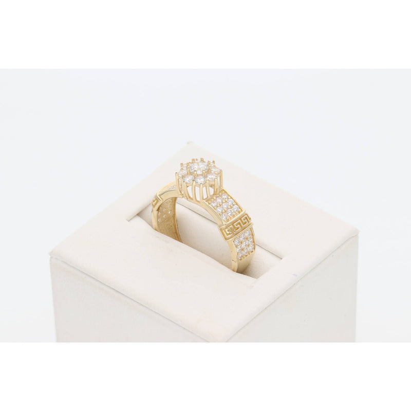 Gold Wedding Maze Engagement with center stone