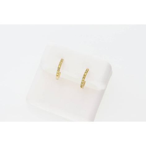 10 Karat Gold Yellow 0.12 ctw Diamond Hoops Earring