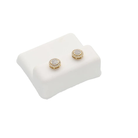 10K Gold 0.17 Ctw Diamond  Earrings W:2.1
