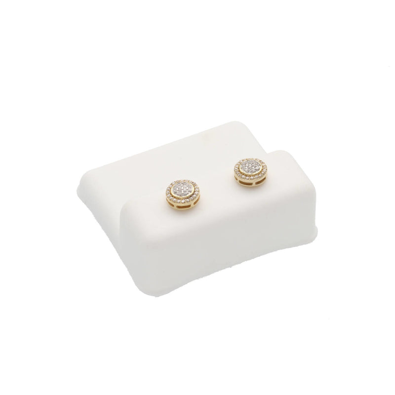 10K Gold 0.15 Ctw Diamond Earring W: 1.2