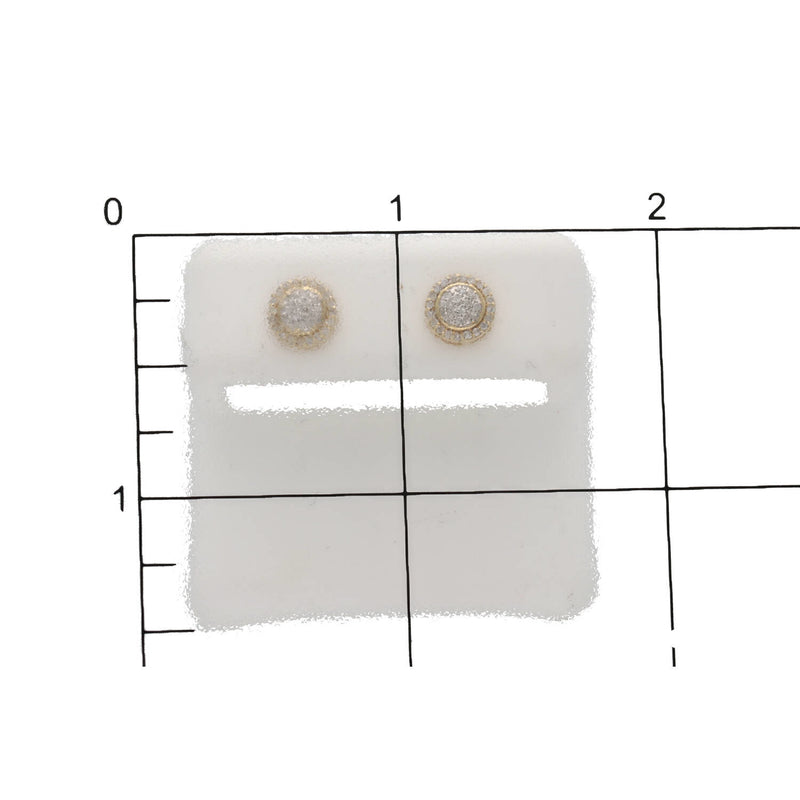 10K Gold 0.15 Ctw Diamond Earring W: 1.2