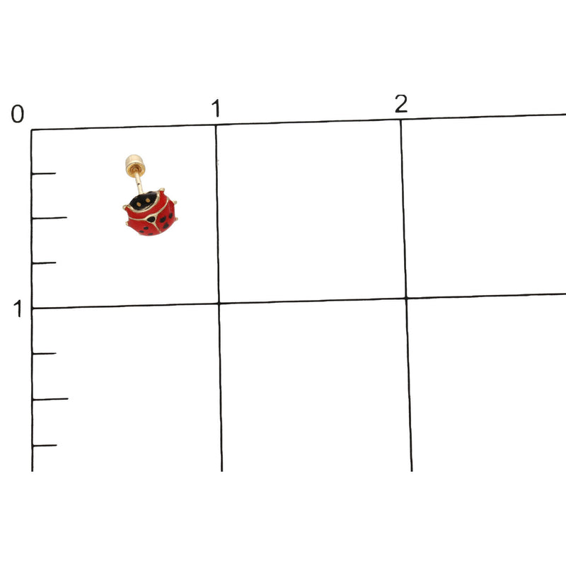 14 Karat Gold Ladybug Earring