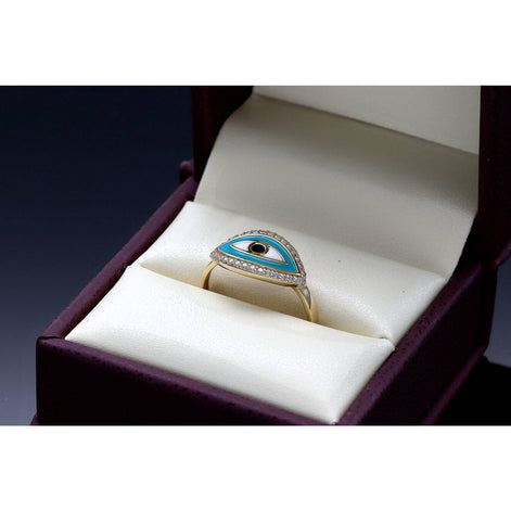 Gold Evil Eye Ring