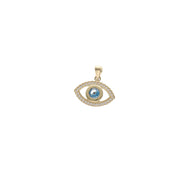 Gold & CZ Eye Charm 