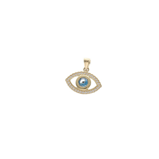 Gold & CZ Eye Charm 