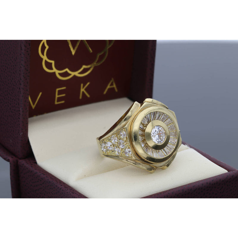 10 Karat Gold Circle Fancy Ring